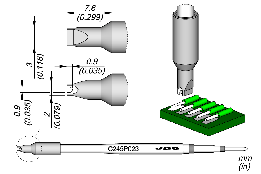 C245P023 - Barrel Cartridge Ø 0.9